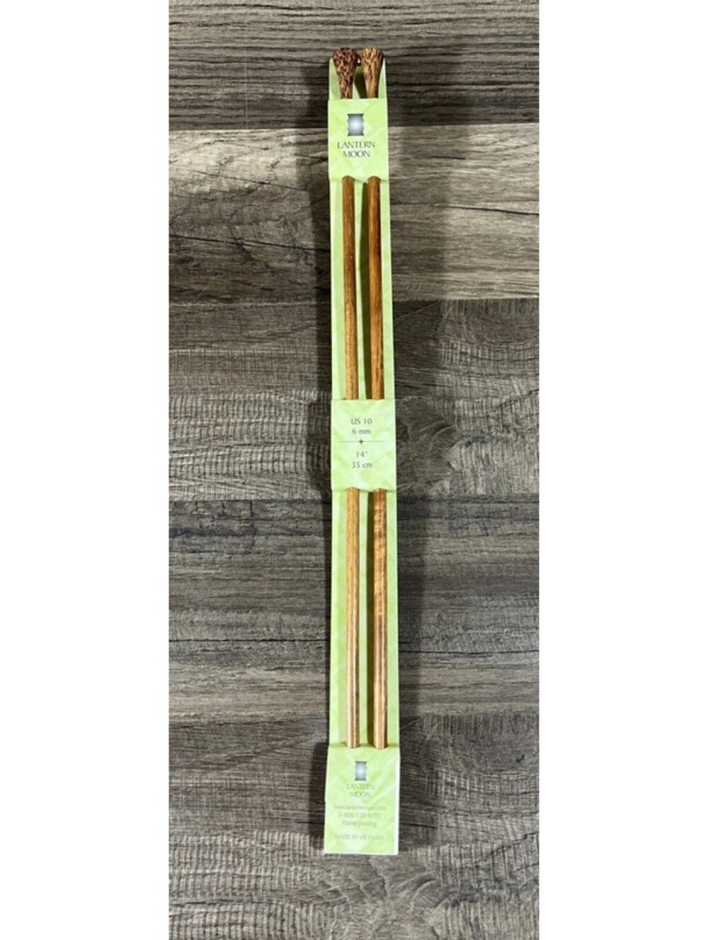 Lantern Moon 14" Rosewood Single Point Knitting Needles US 10 (6mm)
